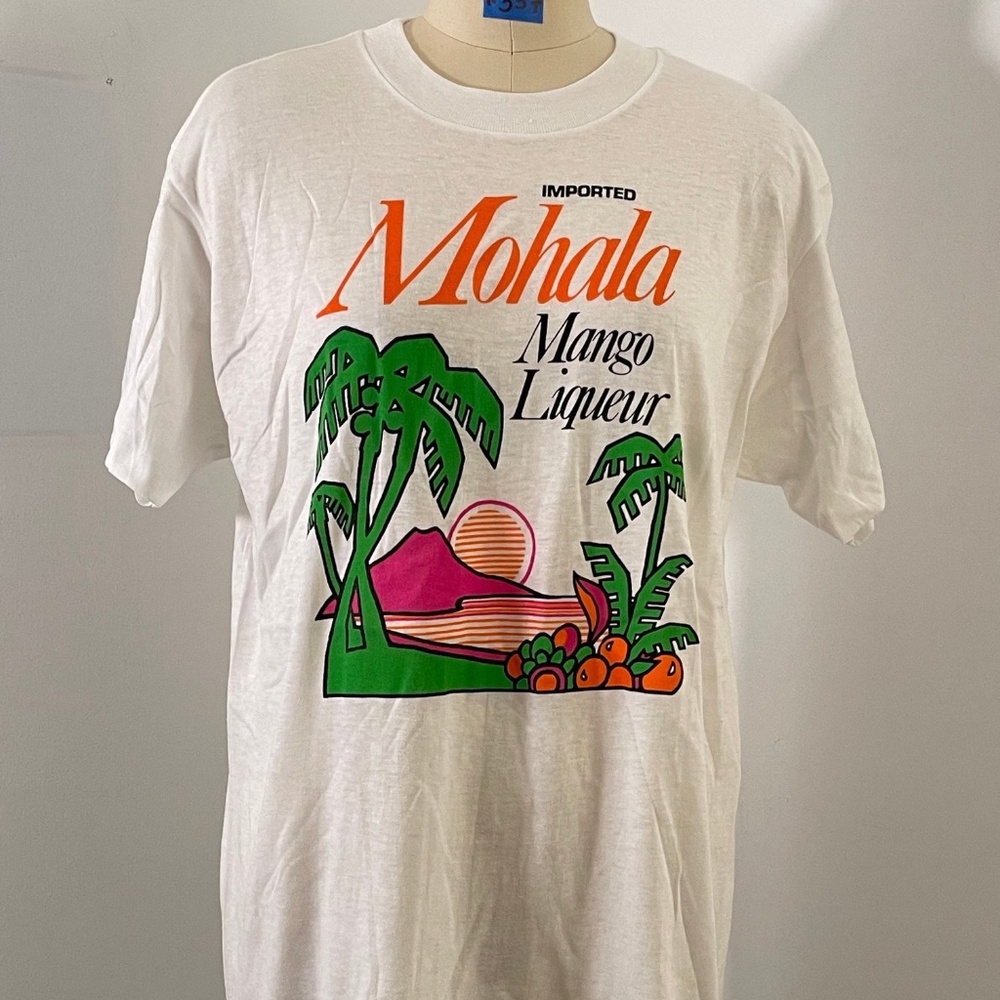 MOHALA Mango Liqueur 🍹 Vintage Single Stitch T-Shirt, Large NEW OLD STOCK